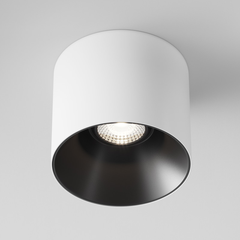 Светильник 13 см, 25W, 3000K, Maytoni Technical Alfa LED Dim Triac C064CL-01-25W3K-D-RD-WB, белый-черный