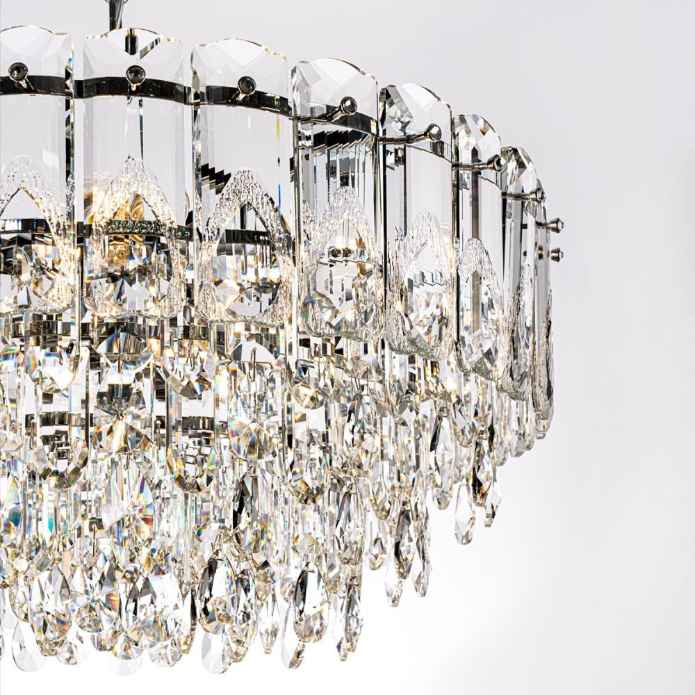 Подвесная люстра 60*105 см, 12*Е14, 25 м2 MODELUX ML.7220.600 CR хром