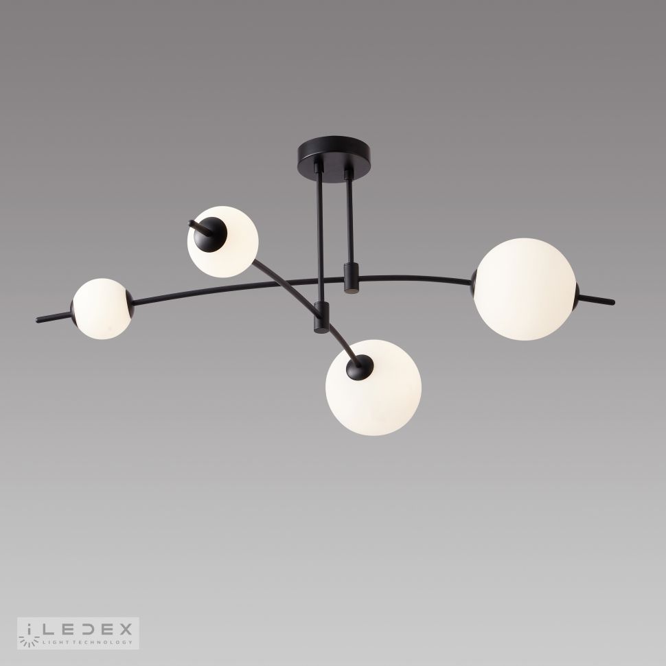 Светильник 128-50 см, LED*40W, 3000K, iLedex Epical 6827-4 BK+WH, Черный