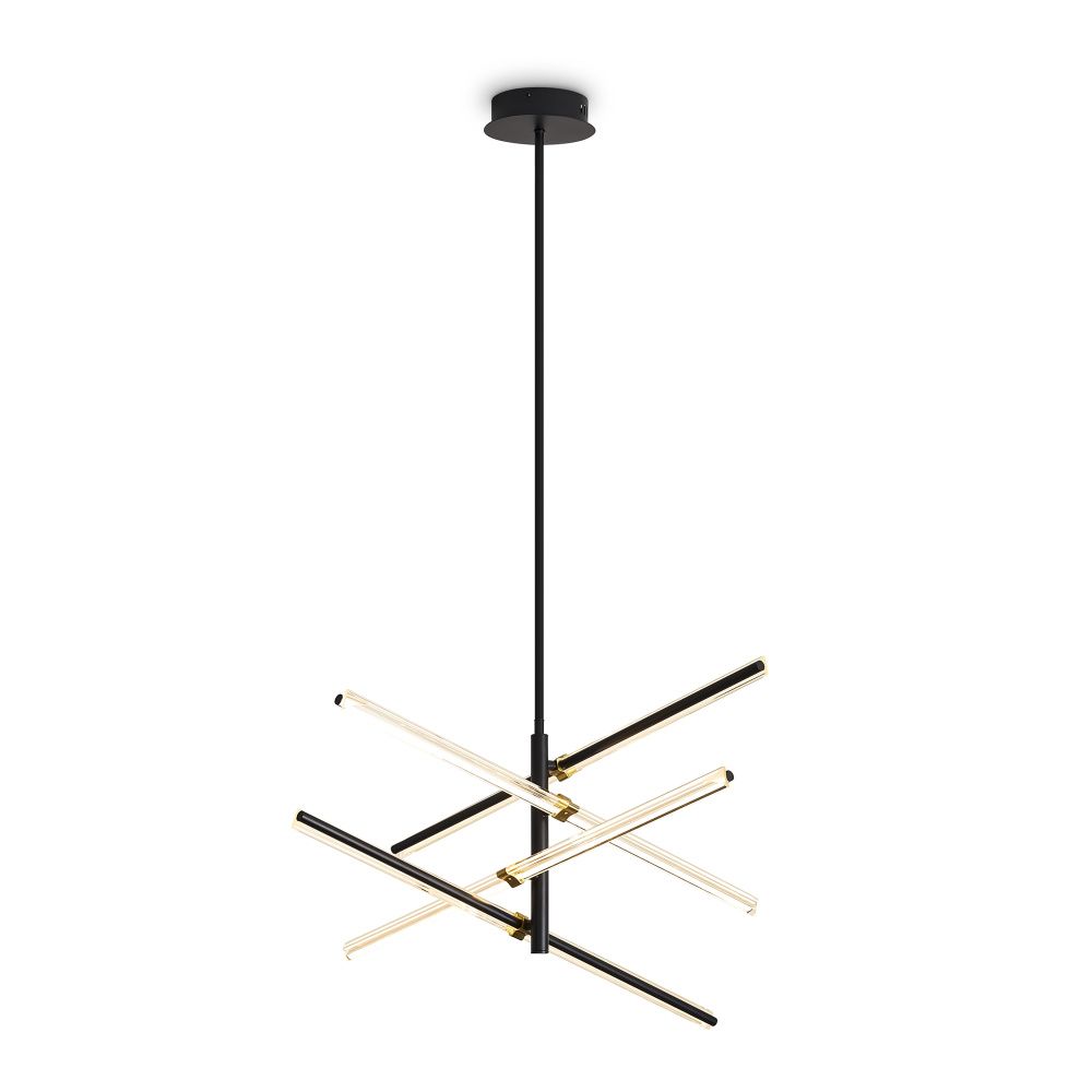 Подвесной светильник 80*40*65-65 см, LED*39W, 2700K, Freya Brilliance FR5557PL-L22B, Черный