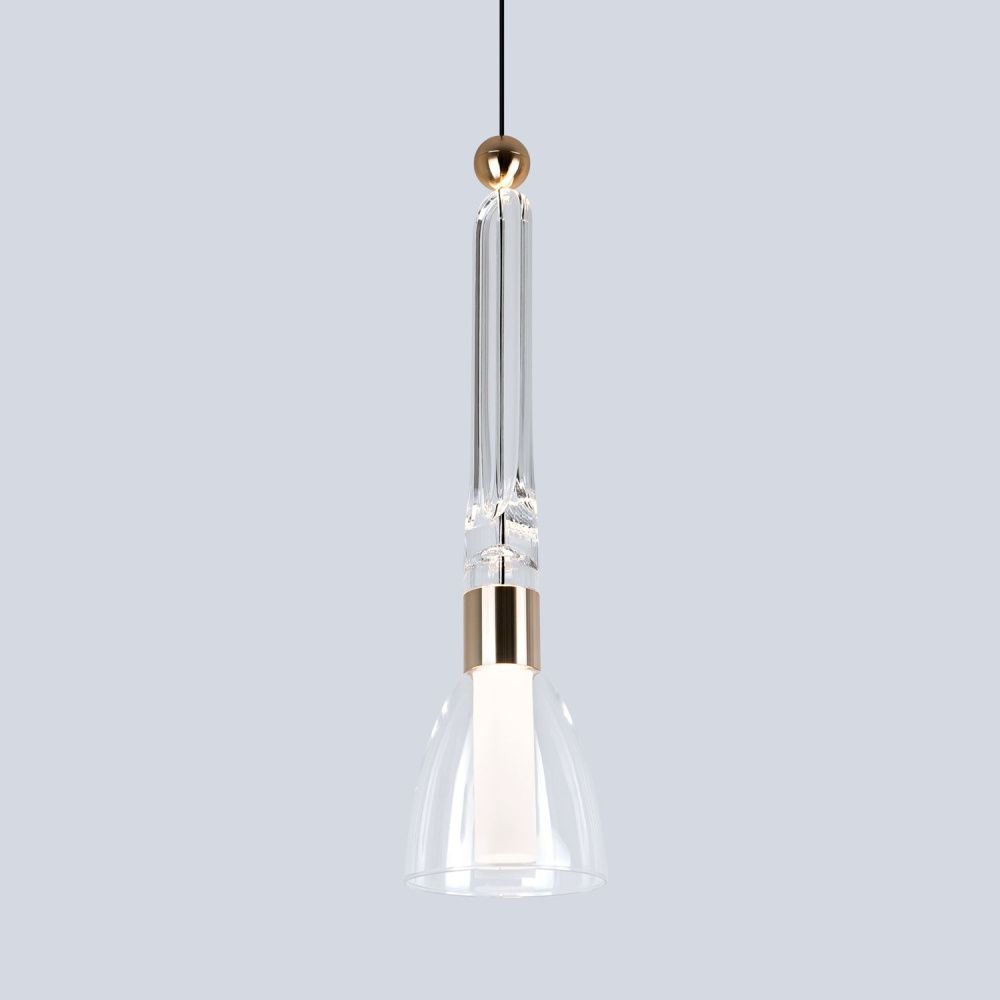 Подвесной светильник 12,5*80/200 см, LED 6W MODESTYLE MS.1630.1 золото/черный