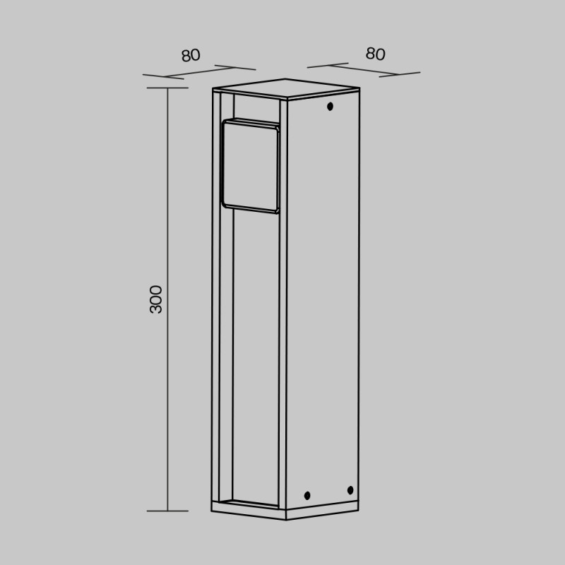Уличная розетка 8*30 см, Maytoni Socket Графит
