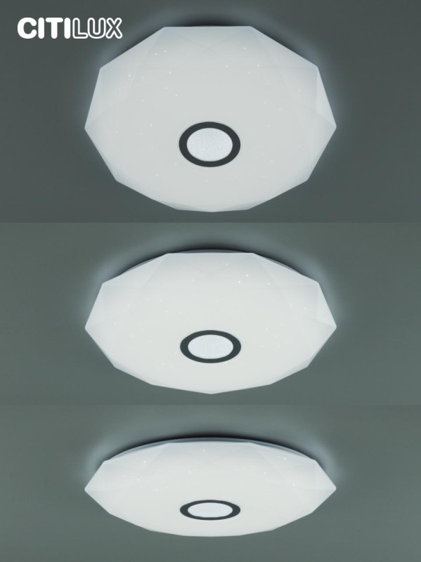 Светильник 50 см, 60W, 3000-5500K Citilux Диамант Смарт CL713A60G, белый