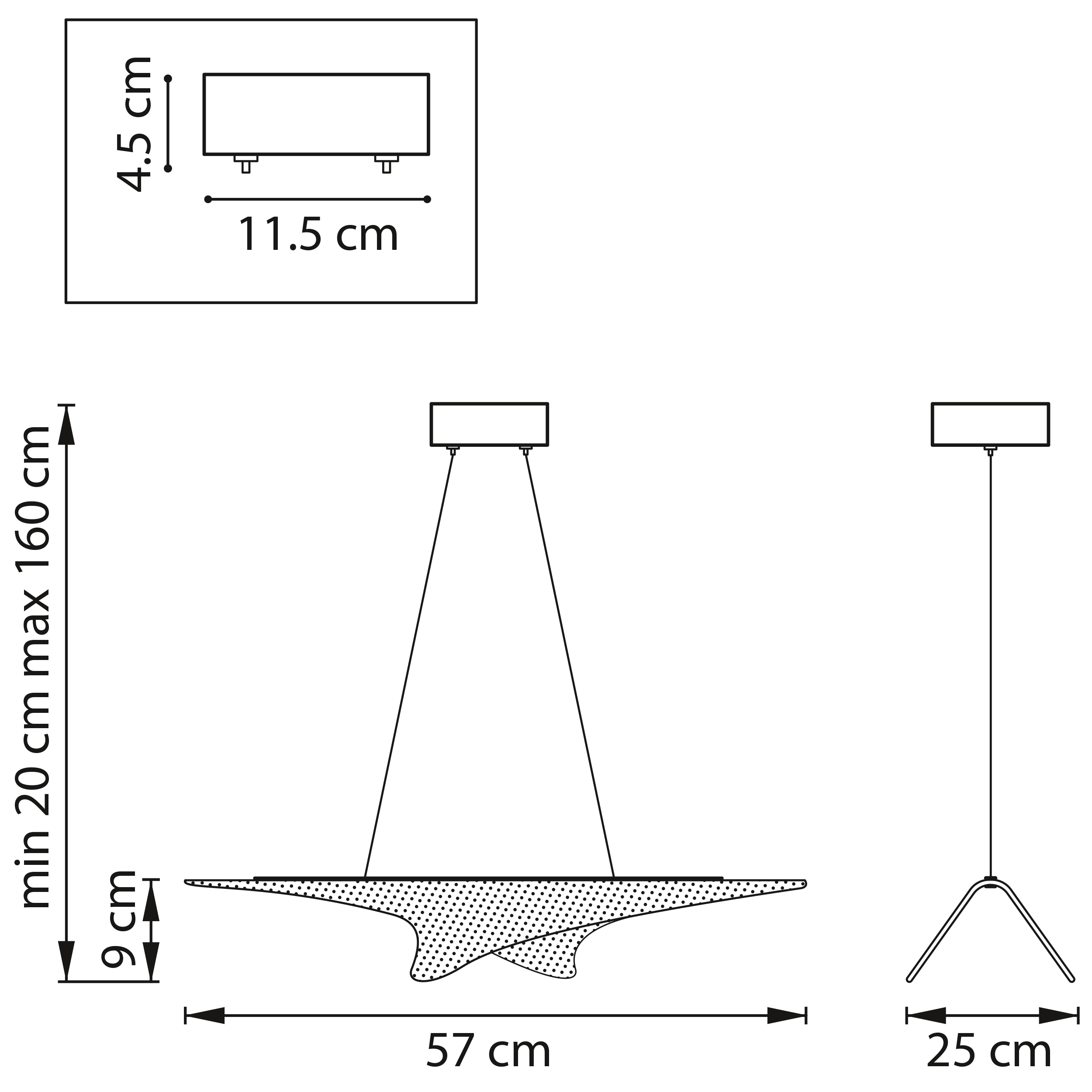 Люстра подвесная 25*57*9 см, 18W 3000K Lightstar Varese 731303 золото