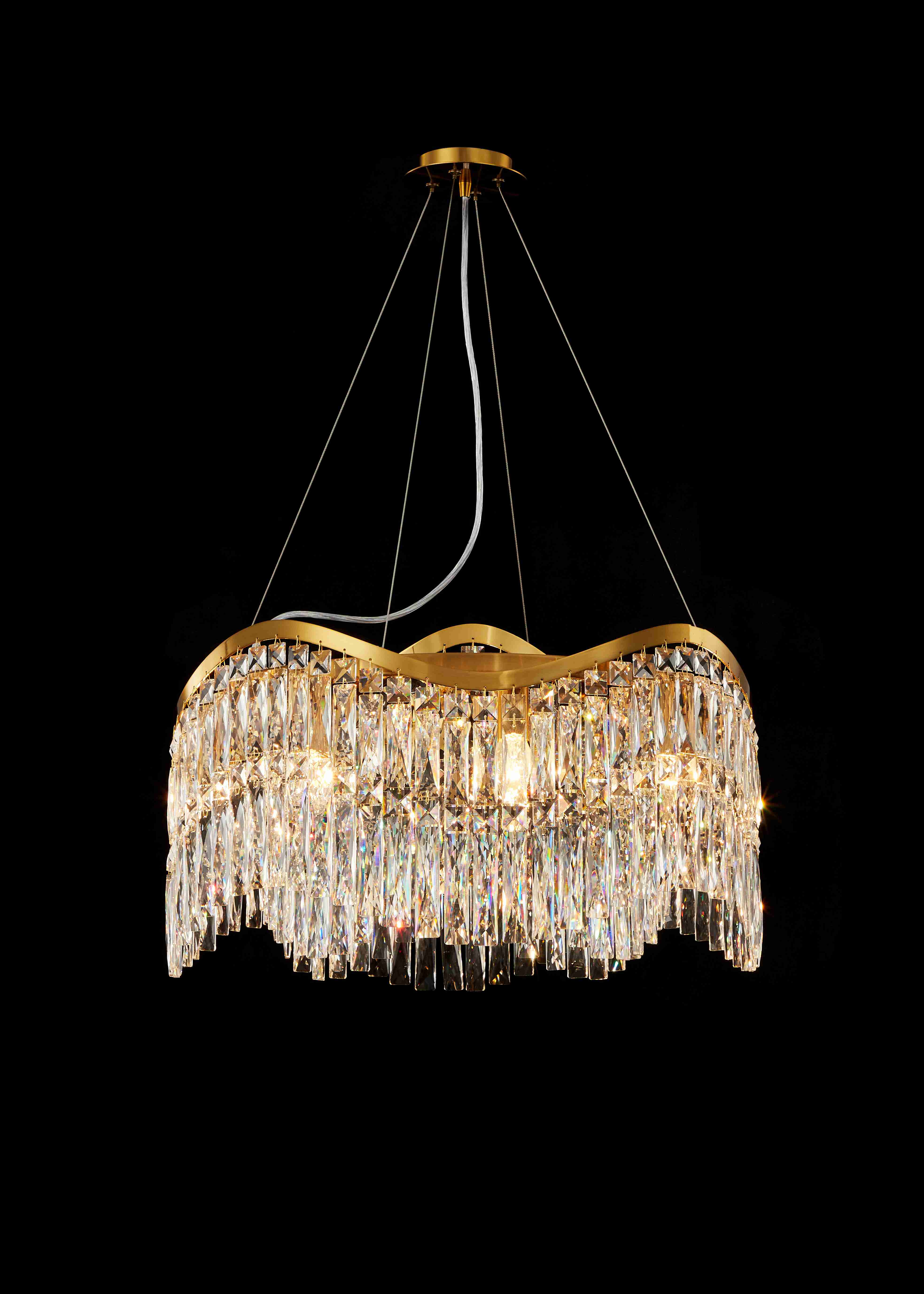 Люстра 600*320, 8*E14, 40W NewRgy Cristallo NW077-ф600*H320 GOLD/BRONZE, GOLD/BRONZE