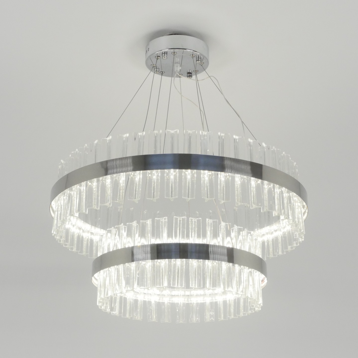 Светильник MD.6018 СHROME/ХРОМ D400+600/H1200/1/LED/100W/4500K ASK DZN22-05