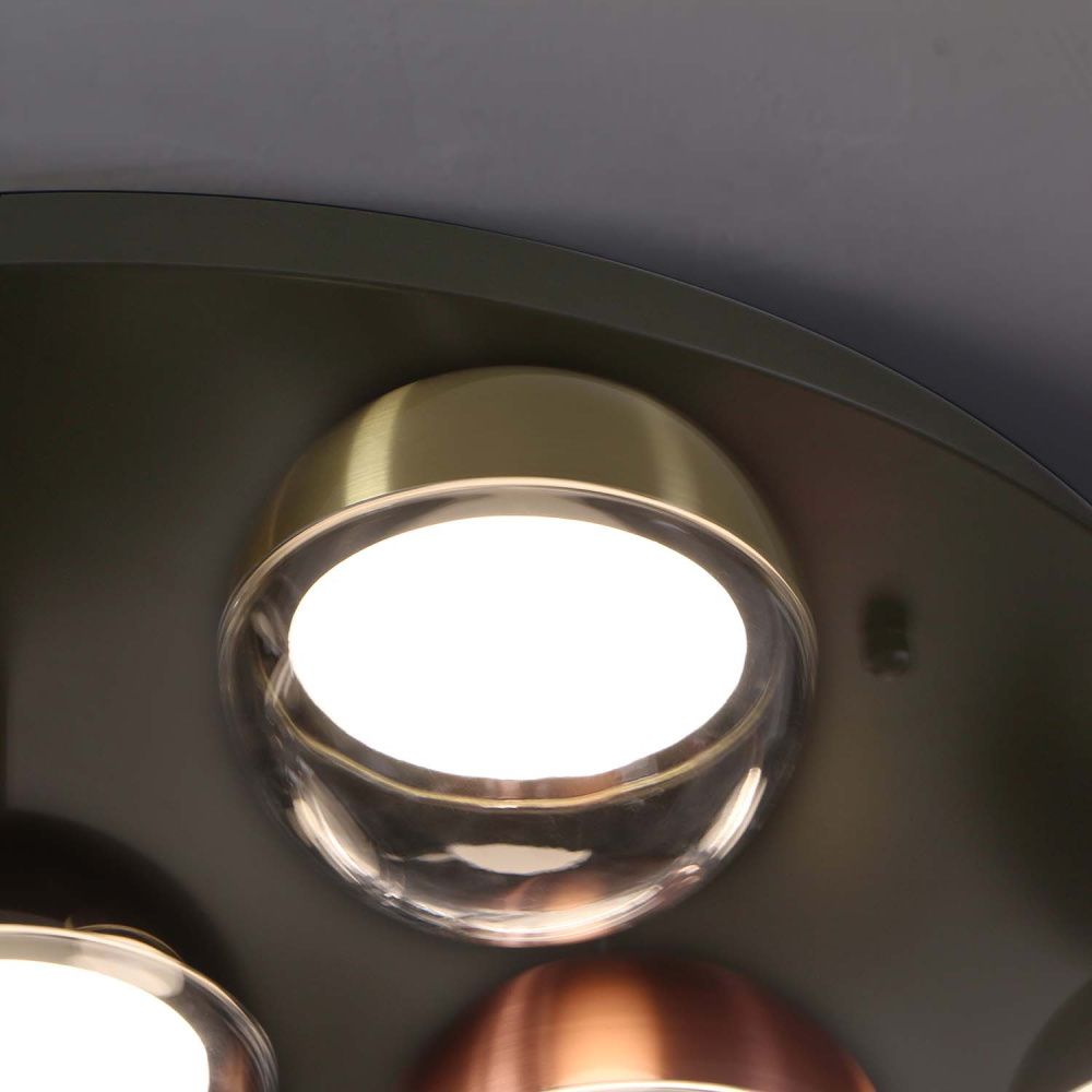 Потолочная люстра 65*20,5 см, 12*LED, 65W, 4000K, Favourite Luna 4371-12C, черный глянцевый