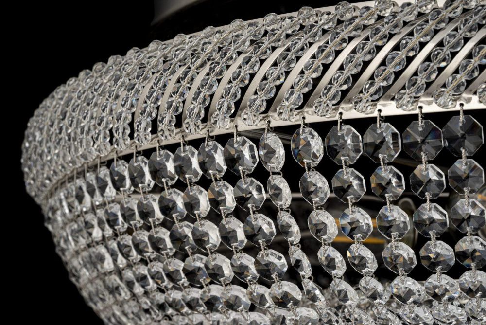 Люстра *60*15 см, 8*E27*60W, Dio D`arte Bari Nickel Bari E 1.4.60.100 N, Матовый никель