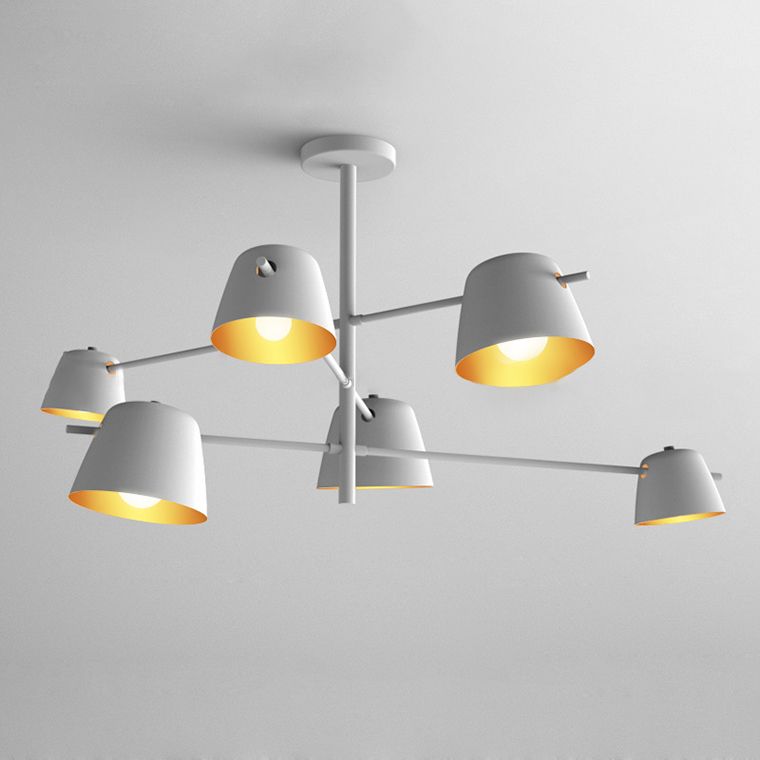 Люстра на штанге GODA White 115*115*85 см, 6*E27*60W, ImperiumLoft GODA01, Белый