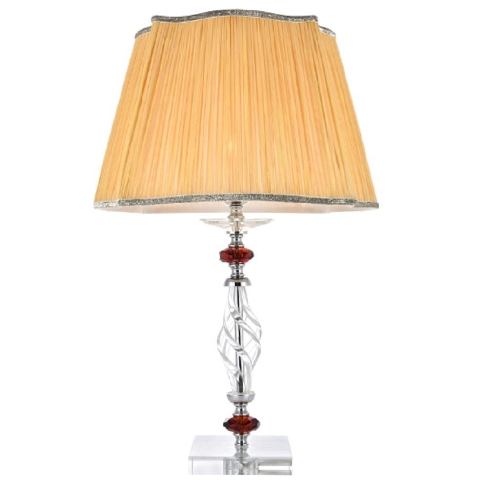 Настольная лампа Crystal Lux CATARINA LG1 GOLD/TRANSPARENT-COGNAC Золото Прозрачный Коньячный
