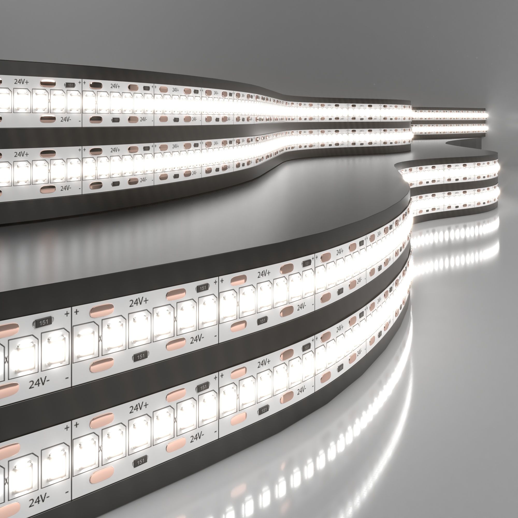 Светодиодная лента Лента светодиодная 24V 24W 240Led 2835 IP20 дневной белый, 5м Elektrostandard