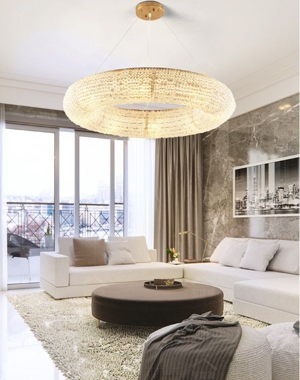 Светильник DZN-8198 GOLD/ЗОЛОТО D1000*180/H1500/12/G9/40W BAND