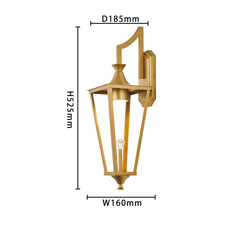 Бра Favourite Lampion 4003-1W, D185*W160*H525, вытянутый античного золота, грани декоративного хрустального элемента эффектно переливаются в лучах света, лампу GU10 можно менять