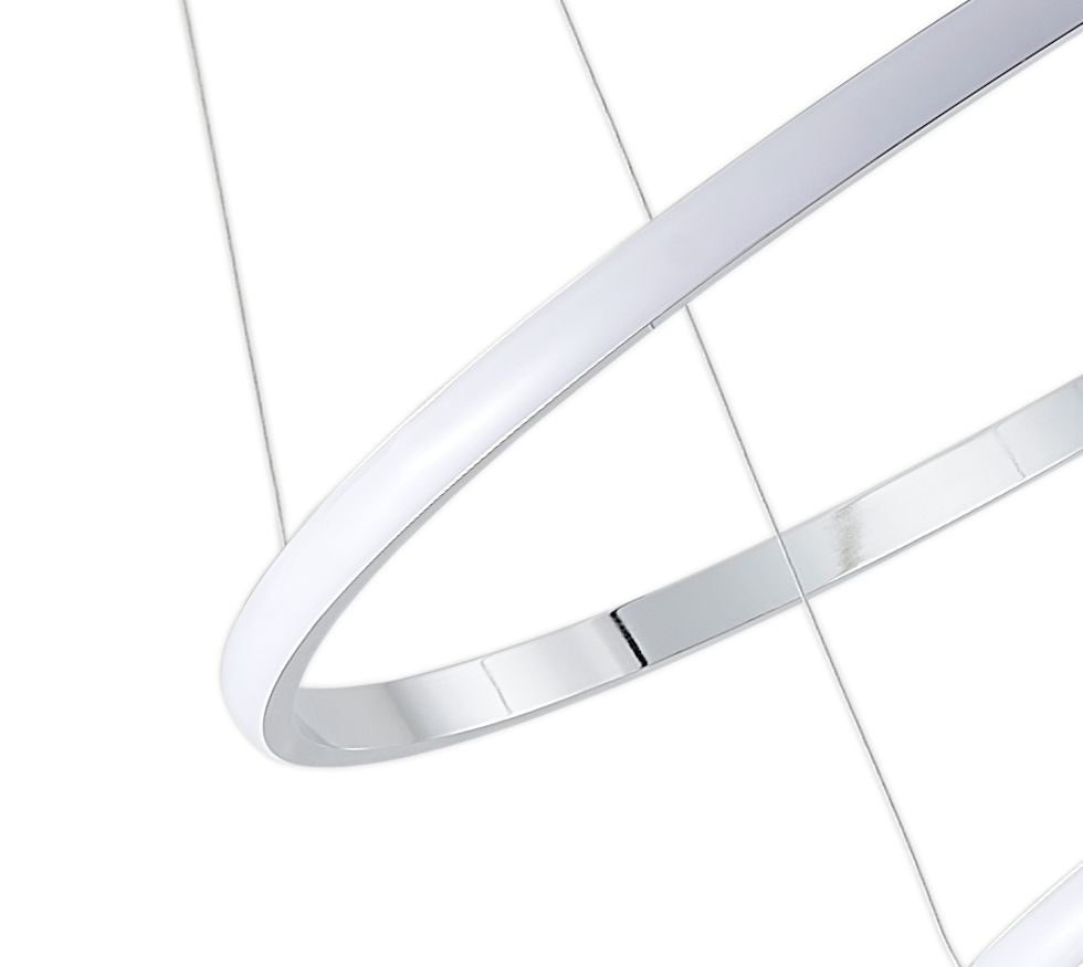 Светильник подвесной 40/60 см, LED 63W 4000K хром Zortes Ringolight ZRS.33322.63C
