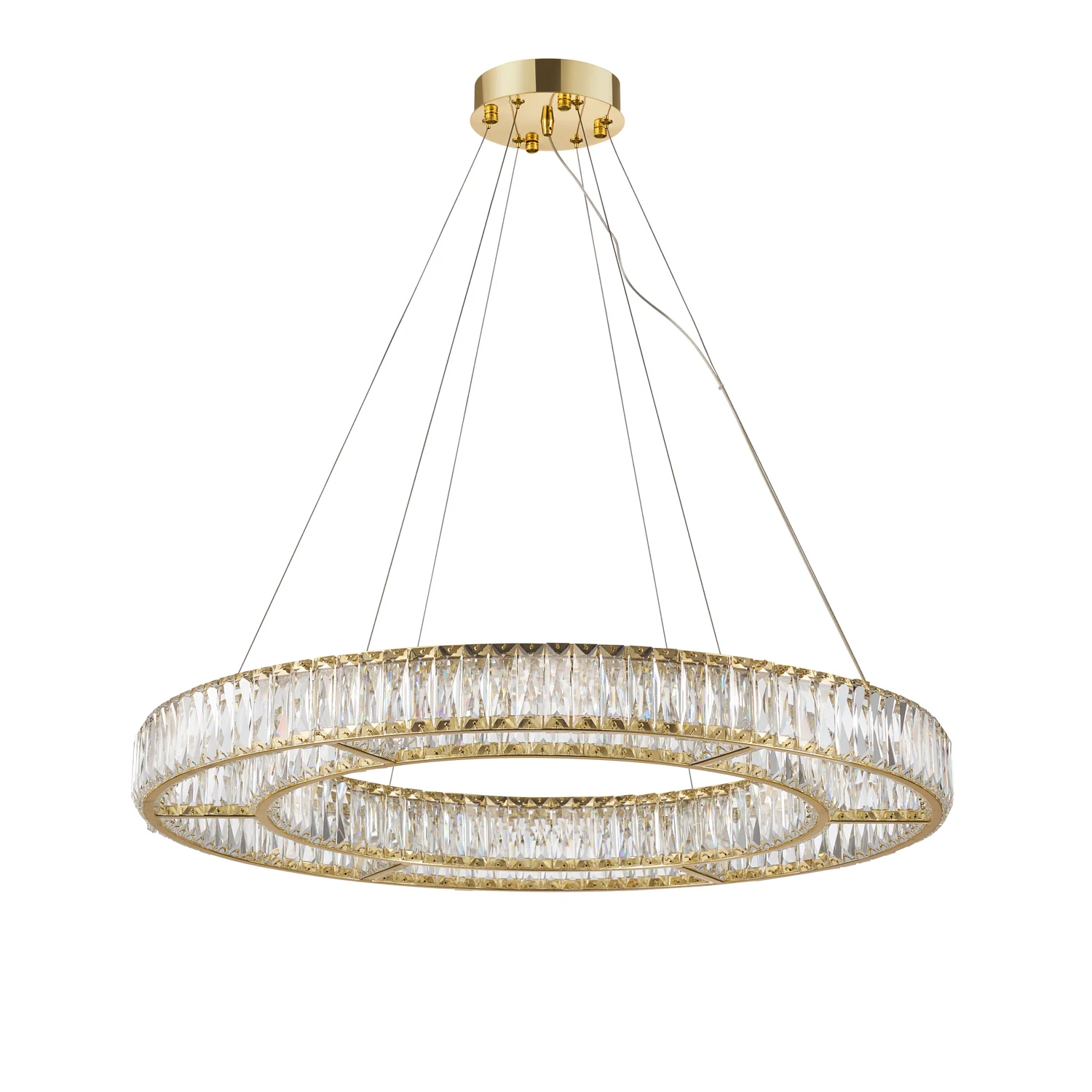 Подвесная люстра 80 см, 60W, 3000-6500K, Favourite 4780-8P Gloriole, золото