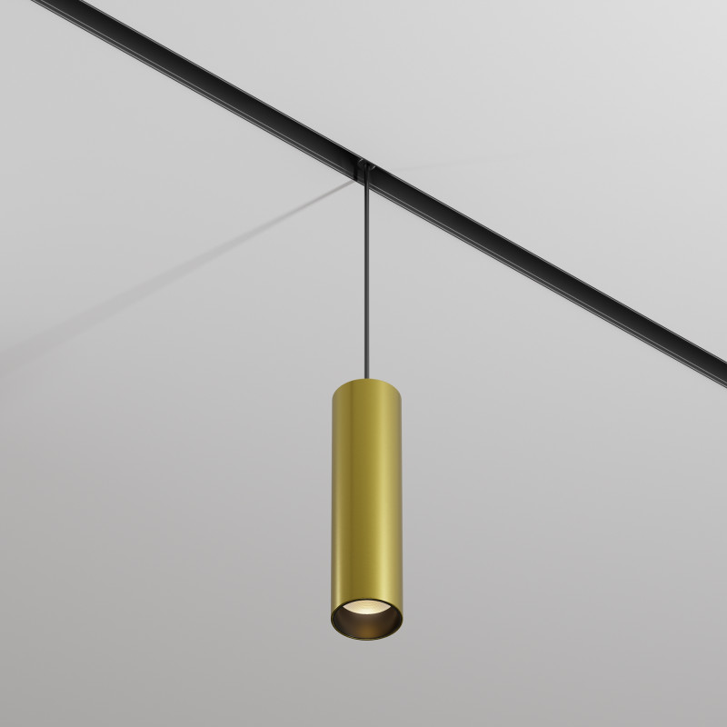 Светильник на шине 5,2*5,2*122 см, LED, 12W, 3000К, Maytoni Technical FOCUS LED TR041-2-12W3K-BBS латунный