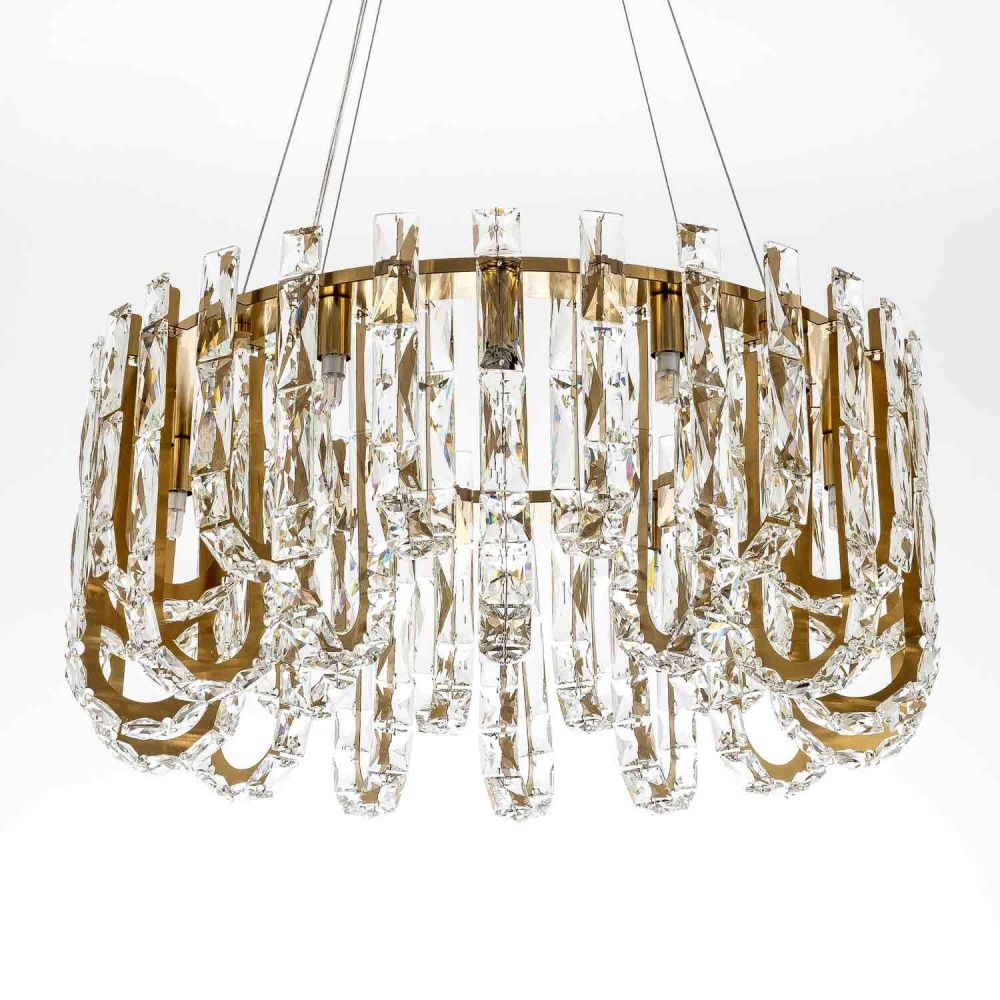 Подвесная люстра 60*80-140 см, 14*G9, 25 м2 MODELUX ML.6621.14 BS латунь