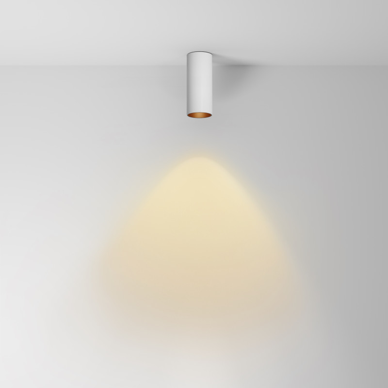Накладной светильник 5,2*5,2*12,5 см,  LED, 12W, 3000К, Maytoni Technical FOCUS LED C056CL-L12W2.7K-W-W белый