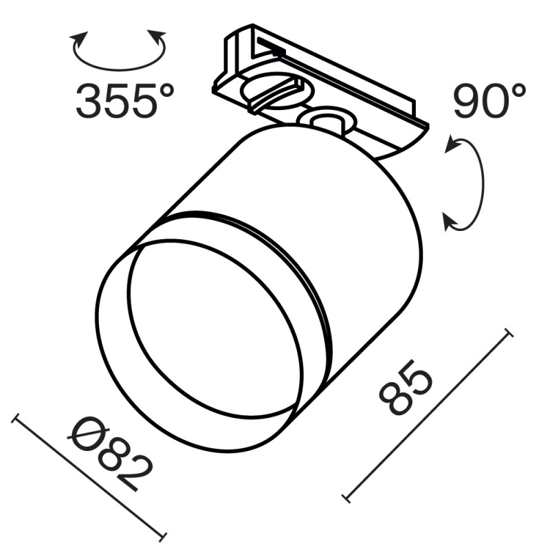 Трековый светильник 8,2*14,8 см, 1 GX53*15W Polar TR088-1-GX53-MG Maytoni Single phase track system Unity, Черный и Матовое золото