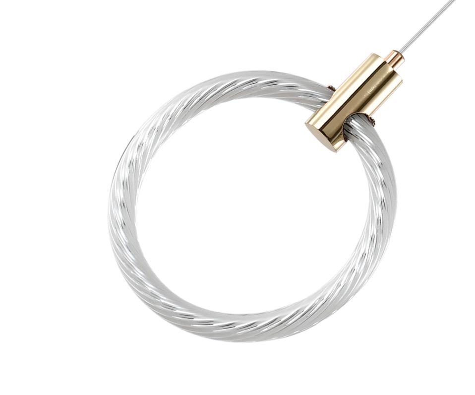 Светильник подвесной 20*20 см, LED 17W 4000K золото Zortes Ringer ZRS.57792.17