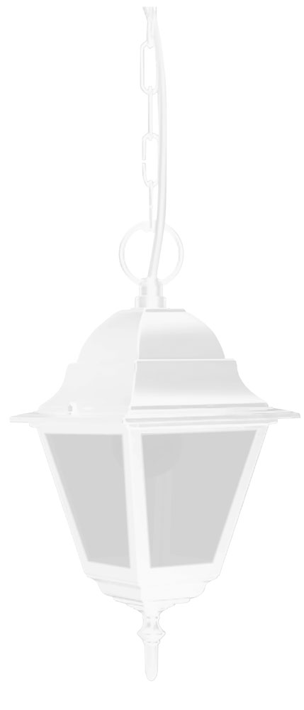 Светильник садово-парковый Feron 4105 35 см четырехгранный на цепочке, белый