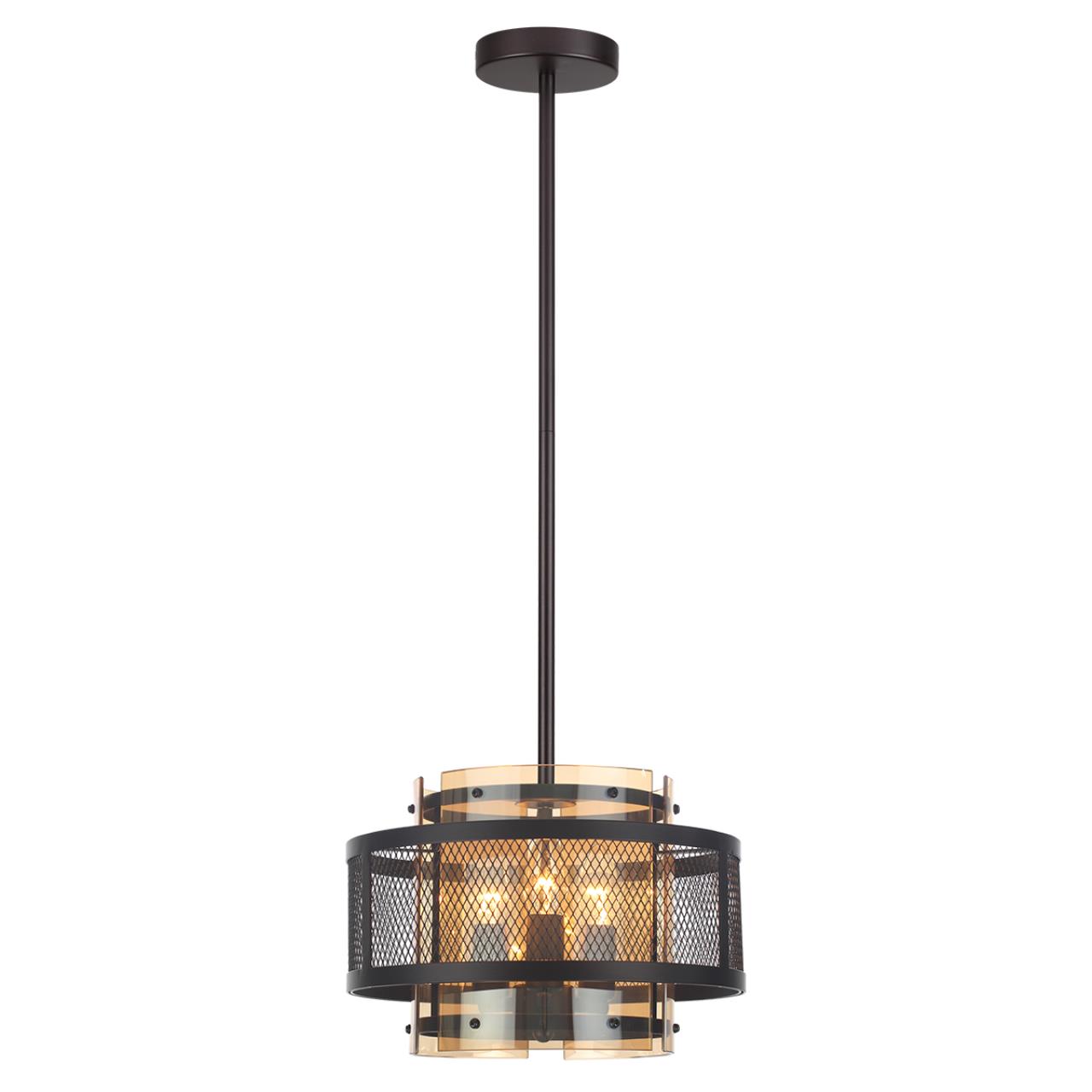 Светильник подвесной 32*83 см, 3*E14 Lumion Zarina 8007/3 черный, золотой