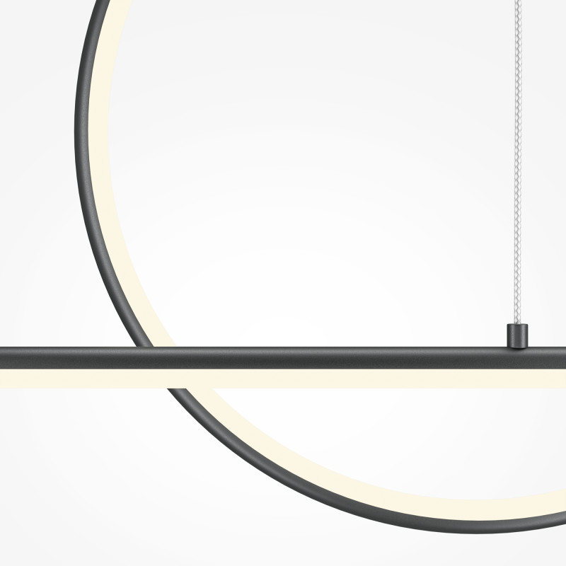 Подвесной светильник 143*11,7*300 см, LED, 40W, 4000К, Maytoni Halo MOD247PL-L49BK черный