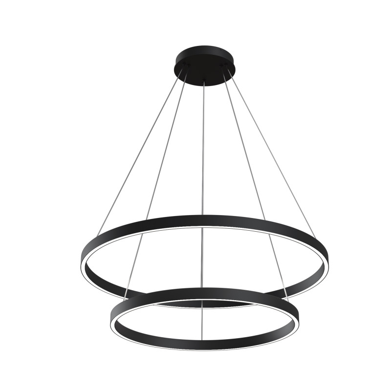 Подвесная люстра 80*80*134 см, LED, 83W, 3000К-4000К, Maytoni Rim MOD058PL-L74BK черный