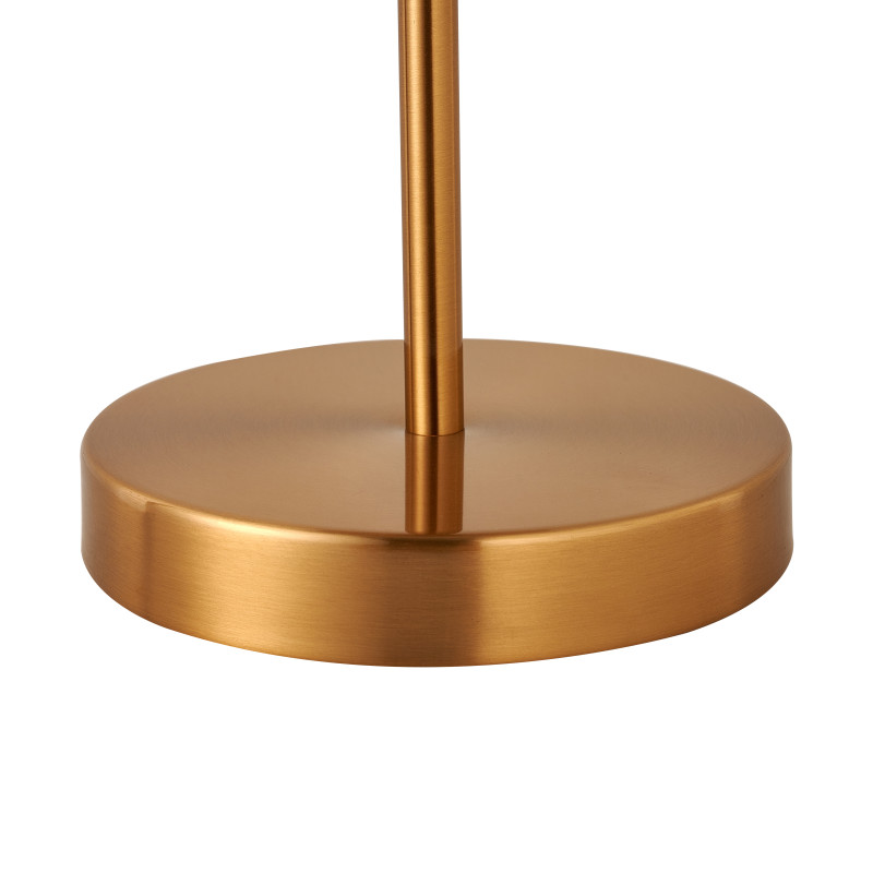 Настольная лампа Favourite Flagship 2933-1T, D200*H495, античной латуни, плафон из черной атласной ткани