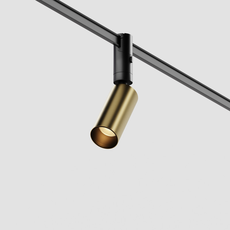 Трековый магнитный светильник 4 см, 5W, 3000K, Maytoni Focus Led TR201-1-5W3K-M-BBS, латунь