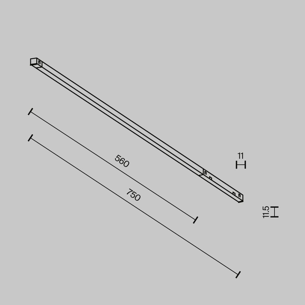 Трековый светильник Basis Exility X 2700-6000K 12Вт 120° Dim Smart Zigbee 75*1*-1 см, *LED*12W, K, Maytoni Technical  TR240-4-12WTW-DSZ-B, Черный