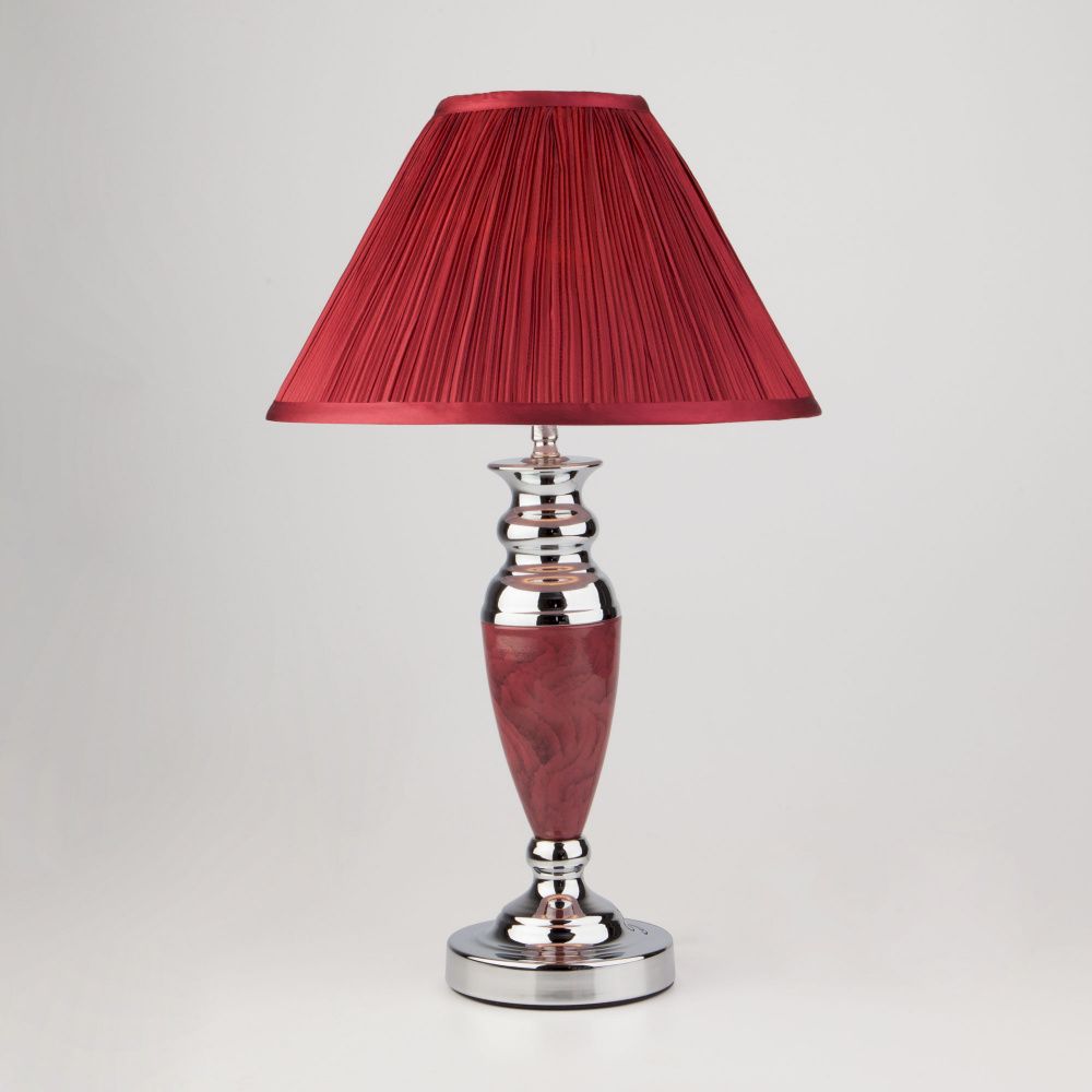 Настольная лампа Eurosvet 008/1T MRD, хром/красный