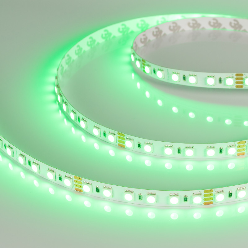 Лента RT-B84-10mm 24V RGB (21 W/m, IP20, 5060, 5m) (Arlight, Открытый) 021475(2). Цена указана за 5 метров. Продается кратно 5 метрам.