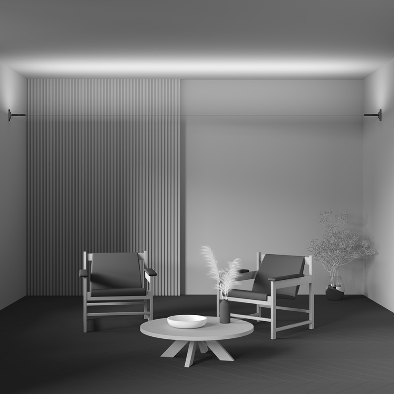 Тросовая система освещения Teras 12м LM-B-12M 3,5*13*1200 см, Maytoni Led Strip черный