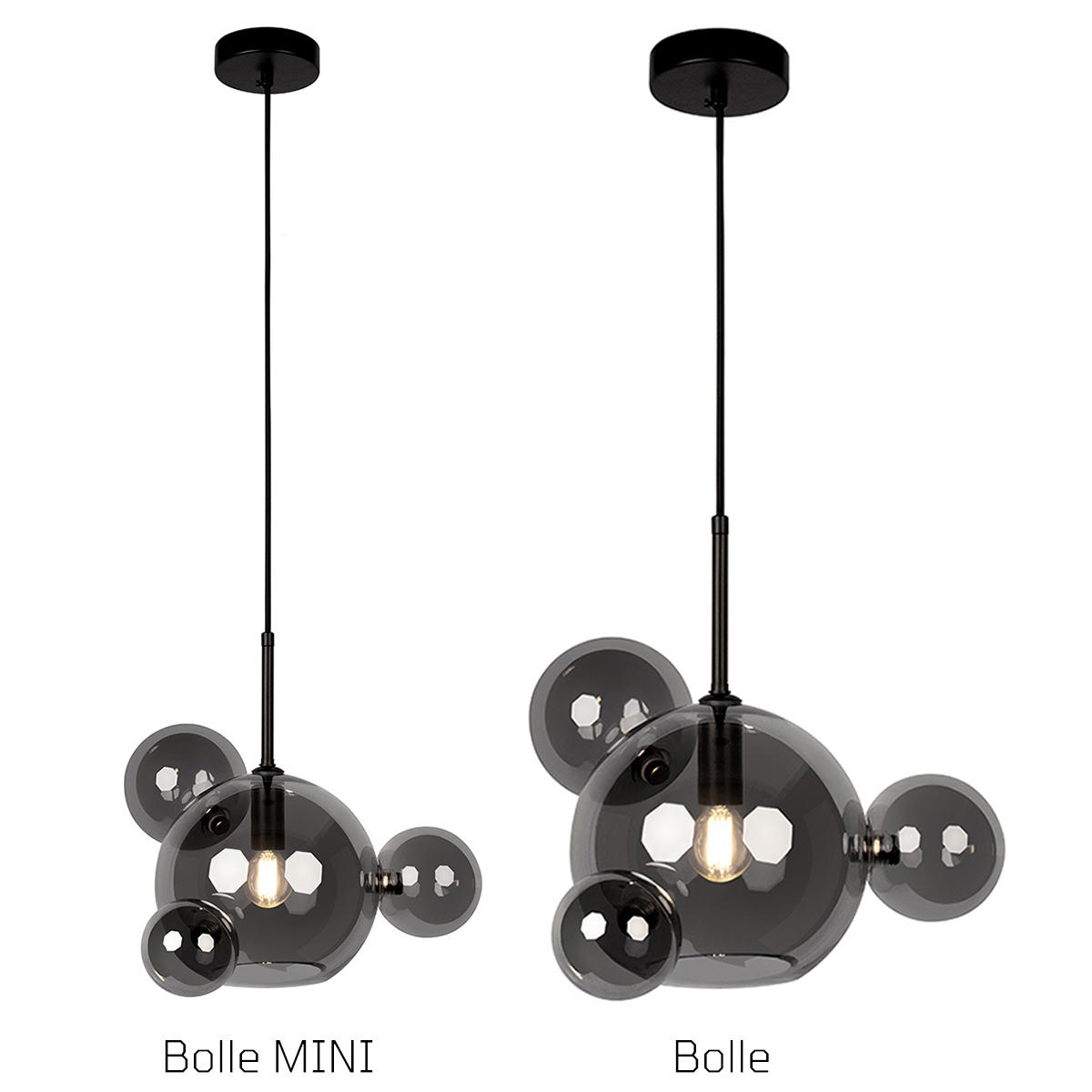 Подвесной светильник 39*31 см, 1*E14*40W LOFT IT Bolle 2029-P4 mini черный