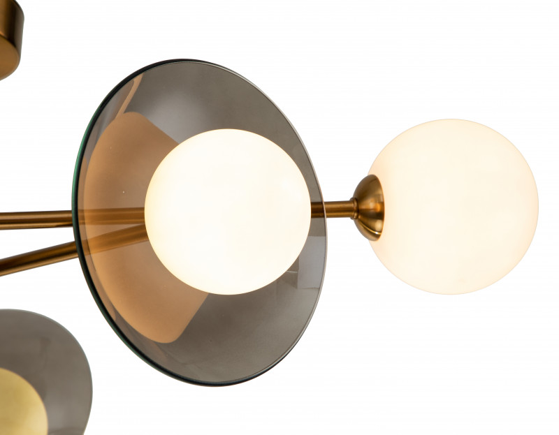 Потолочный светильник 680*680*250 мм, 6*G9 латунь Indigo Jazz V000163, 11020/6C Brass