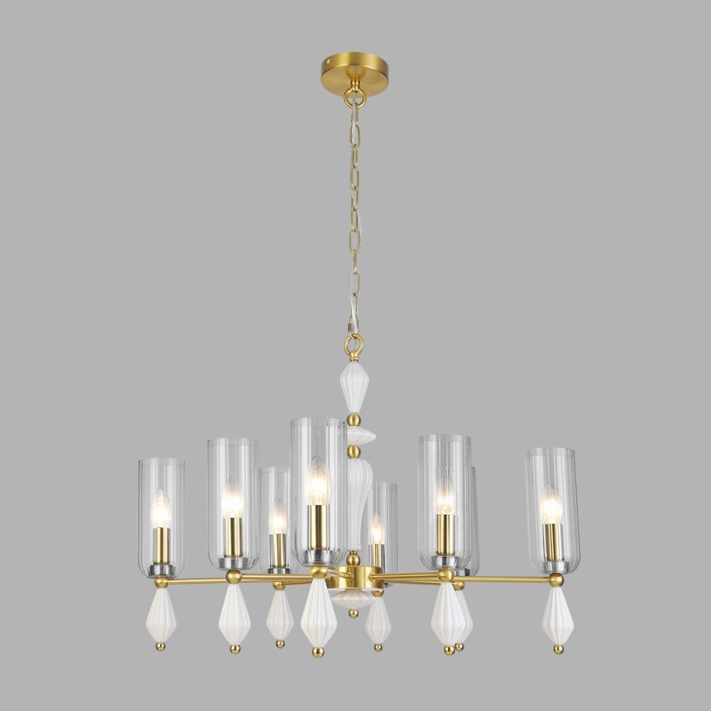 Подвесная люстра 75 см, Lumion Neoclassi Galana 8428/8, латунь
