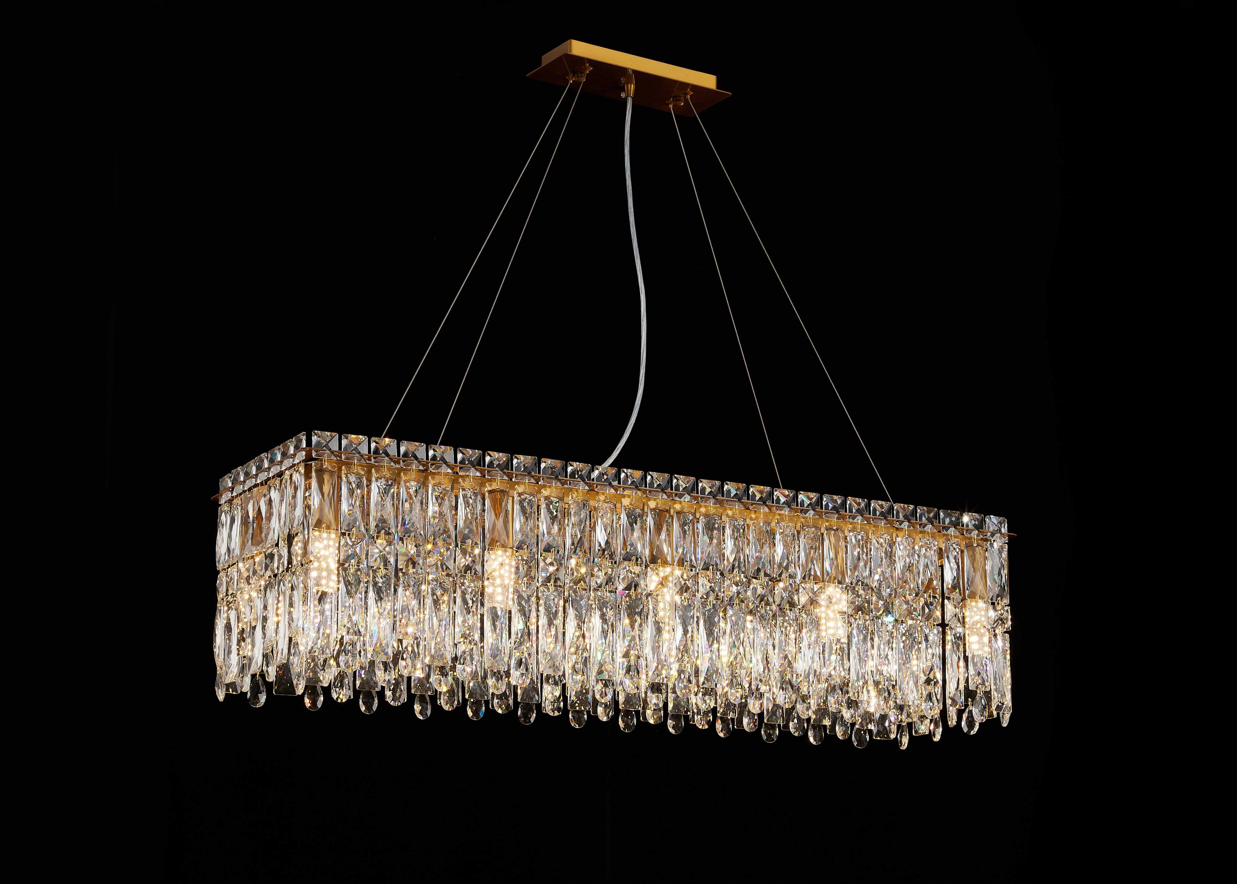 Люстра  1000*280*260, 10*E14, 40W NewRgy Cristallo F50-L1000*W280*H260 GOLD BRONZE, GOLD BRONZE