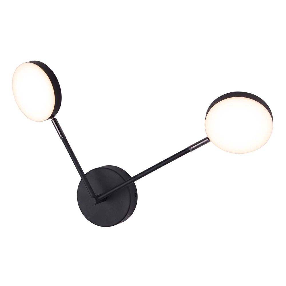 Бра 37*45,5 см, 2*LED, 6W, 4000K, Favourite Vorago 4631-2W, черный матовый
