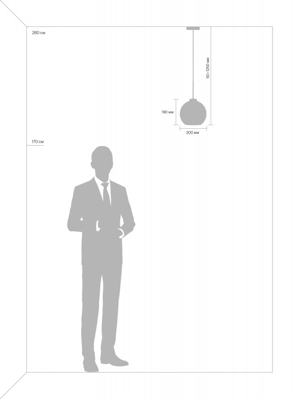 Светильник 20 см, Freya Bravis Market FR8002PL-01BS, латунь-черный