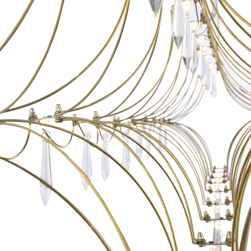 Подвесная люстра 165*30*55 см, LED, 23W, 4000К, ST-Luce sl6603 SL6603.203.23 золотой