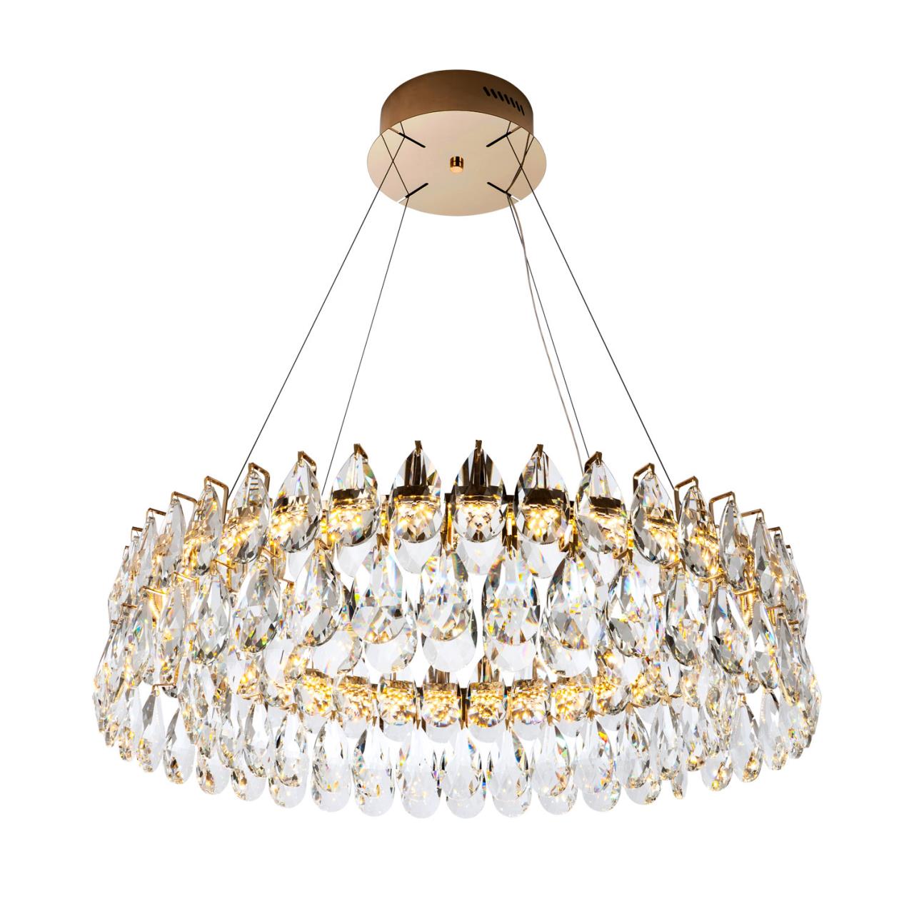 Подвесная люстра 80*80/100 см, LED 45W 3000-5500K MODELUX premium ML.6901.800P GD золото