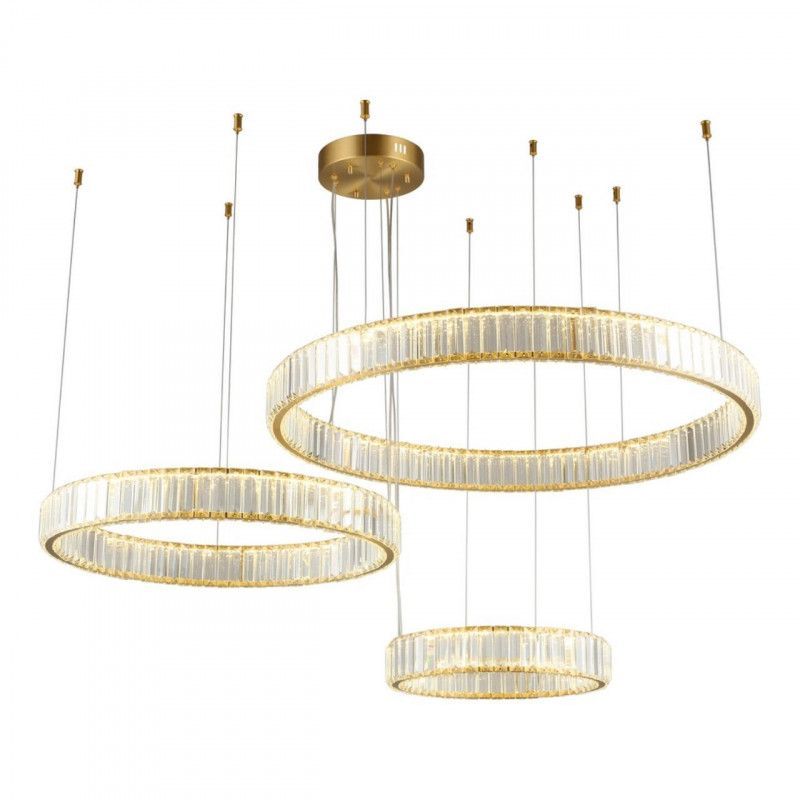 Подвесная люстра 80*80-170 см 100W, 3000K, Aployt Nicoletta APL.026.03.100, бронзовый