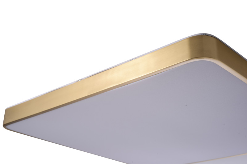 Накладной светильник 60*60*4 см, LED, 96W, 4000K Zortes Monna ZRS.1209.07, латунный