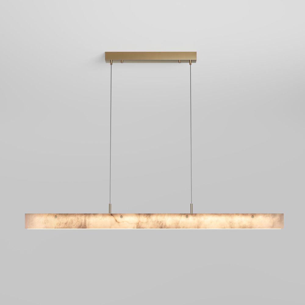 Подвесной светильник 120 см, 40W, 3000K, Eurosvet 604053 LED, латунь-алебастр