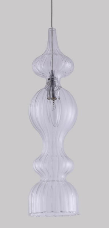 Светильник подвесной 13 см, Crystal Lux IRIS SP1 A TRANSPARENT Хром