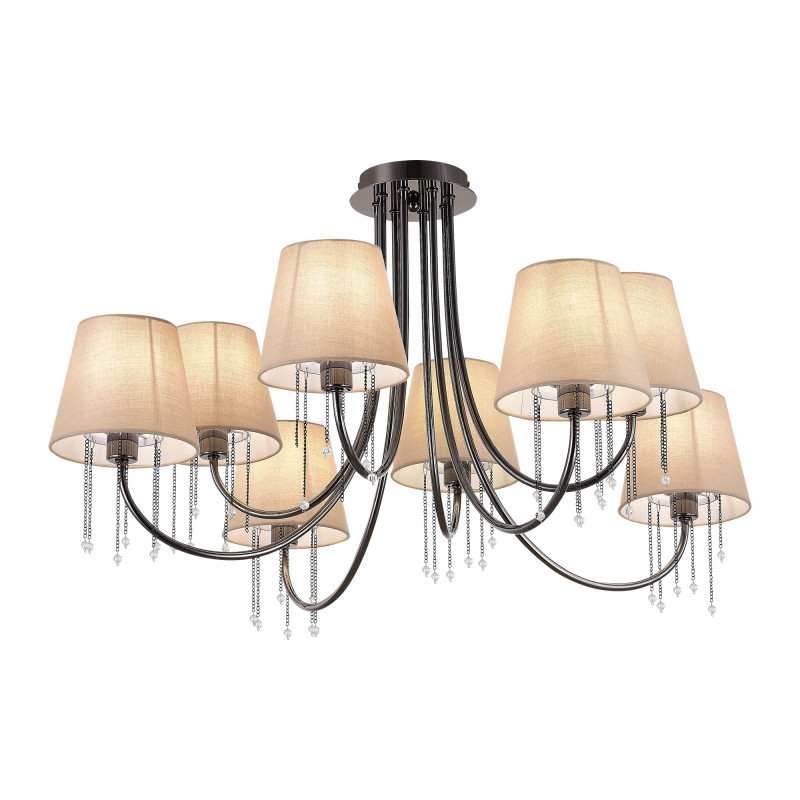 Люстра потолочная Evoluce Alluria SLE1118-802-08 Черный хром