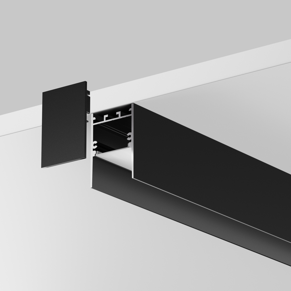 Алюминиевый профиль накладной-подвесной 35x51 (Черный, 2 м), ALM-3551-B-2M 633011, 200*4*5 см, Maytoni  633011, Черный