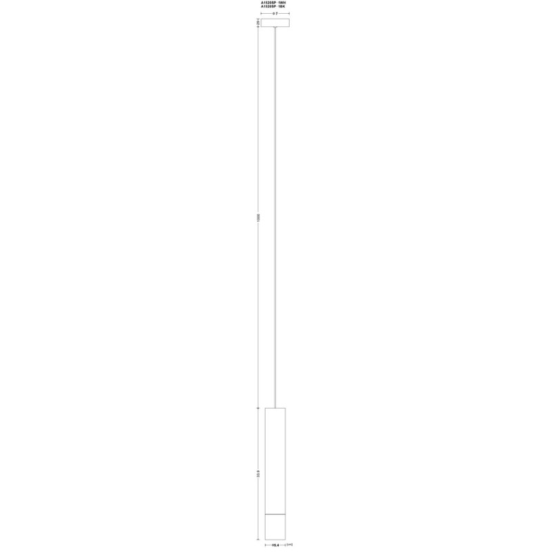Подвесной светильник Arte Lamp A1520SP-1BK черный