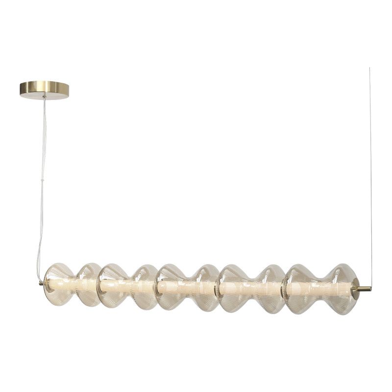 Подвесной светильник 110,5*14*-200 см, 1*LED, 28W, 3000K, ST-Luce Spine SL6136.243.01, золотой